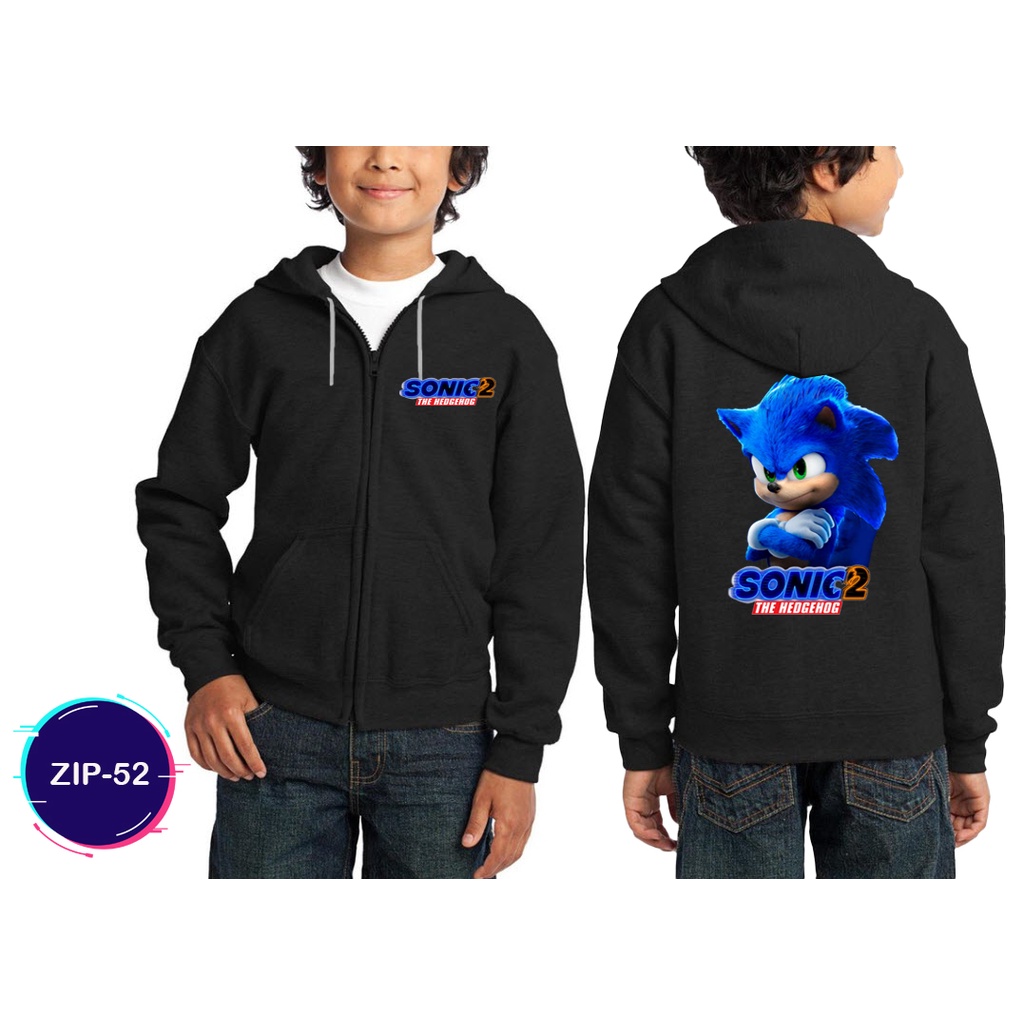 Jaket Sonic the Hedgehog 2 Jaket Sweater Hoodie Zipper Trendy #ZIP-52