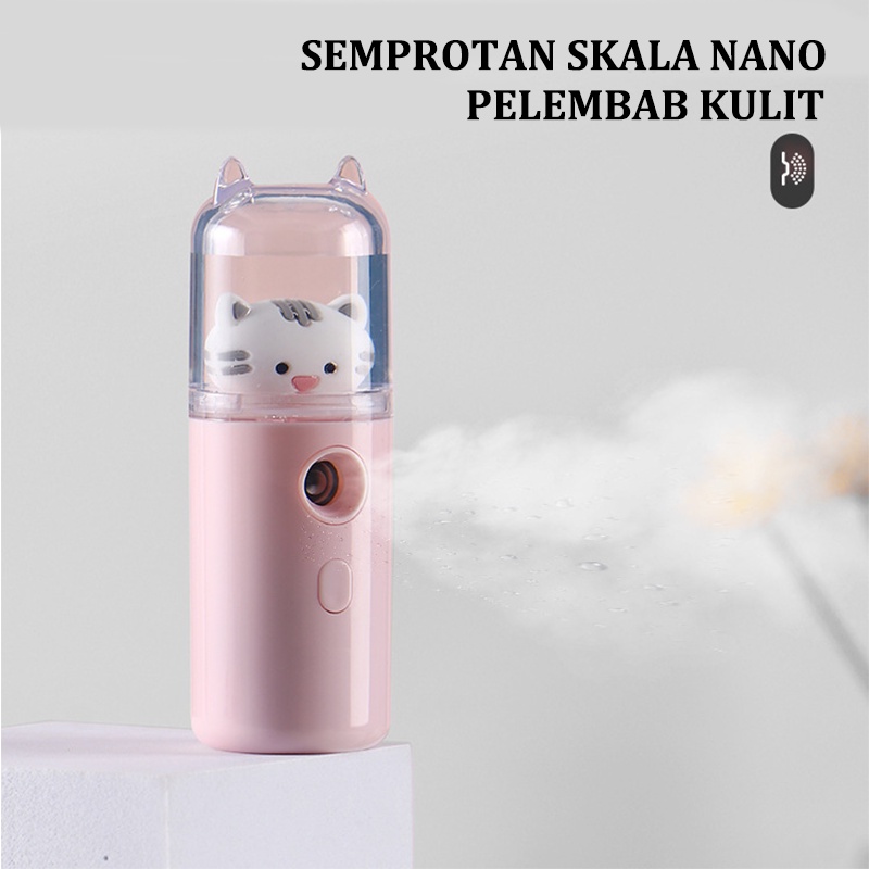 Nano Spray Mini Semprotan Styling Kucing yang Melembabkan Perawatan Wajah