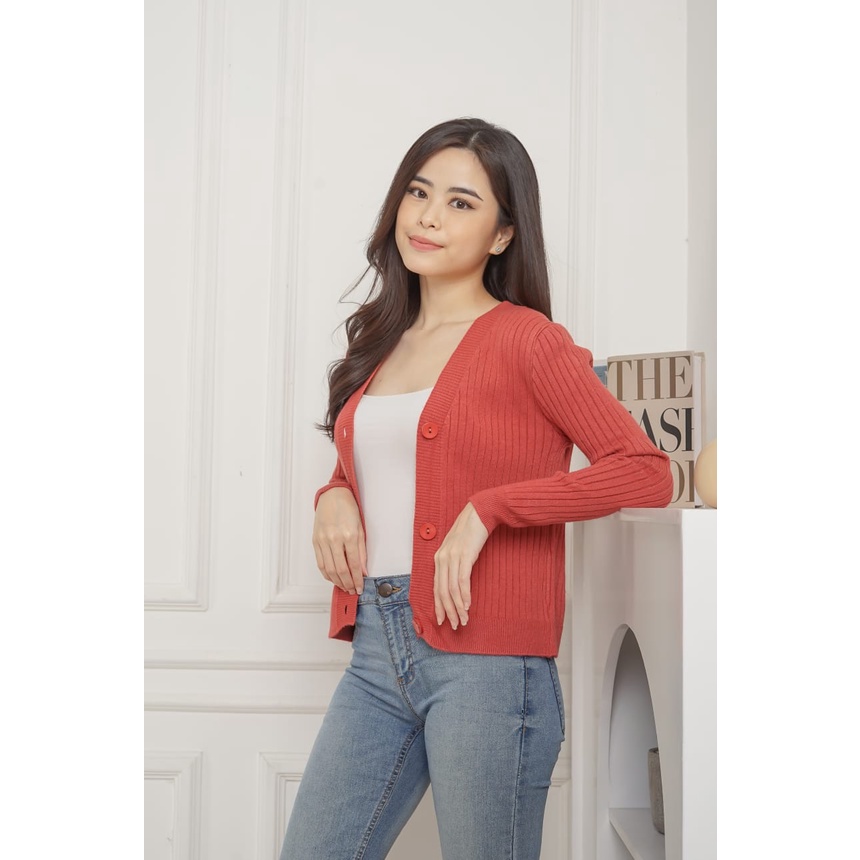 Cardigan Giselle Wanita Soft Knit Import - Cardigan Top Korea - Outer Rajut Wanita TM (MG0522)