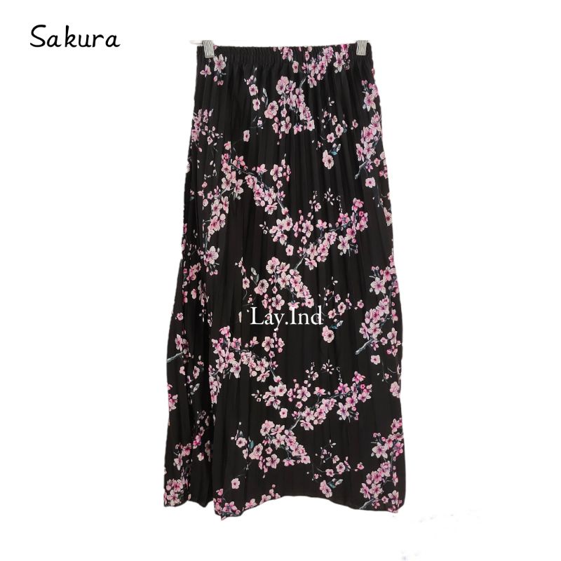 Rok Plisket Terbaru Motif Bunga // Rok Plisket Wanita // Bisa COD