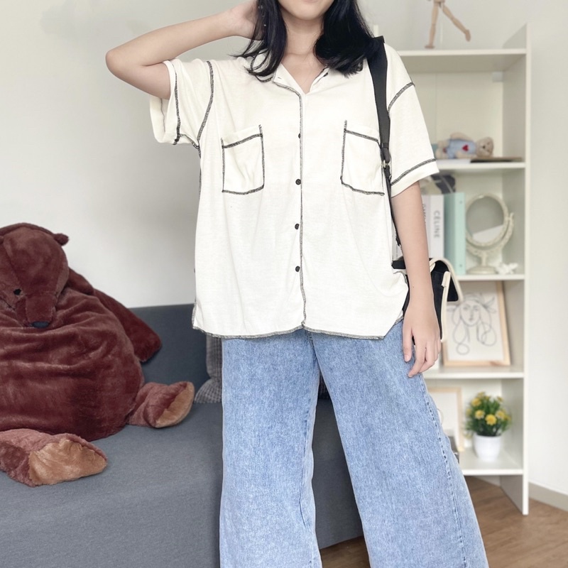 Rio Oversized Rib Kemeja R2A-B