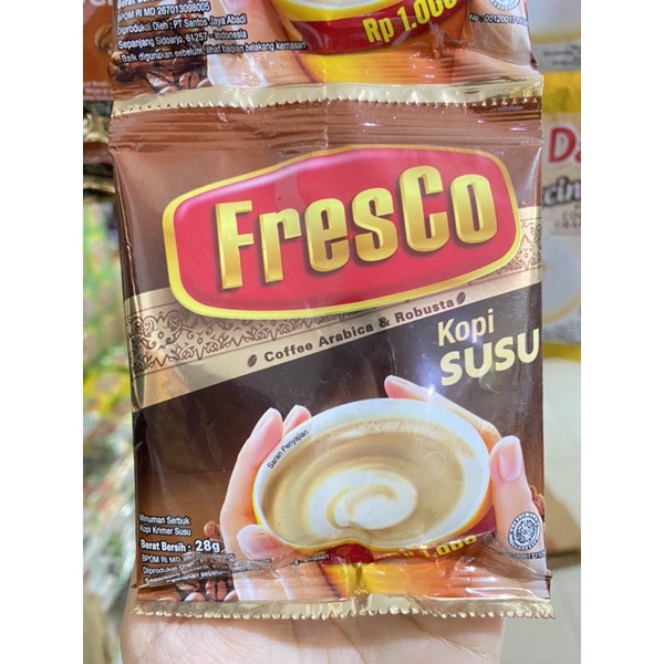 

Fresco kopi susu/ kopi gula isi 10 sachet