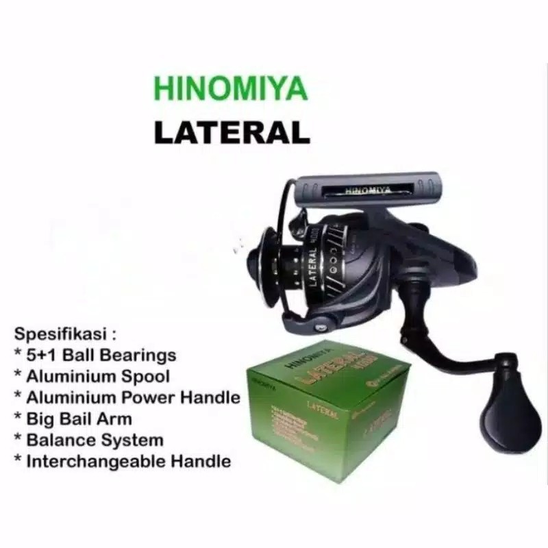 Reel Pancing Hinomiya Lateral 5+1 BB 1000, 2000, 4000, & 6000