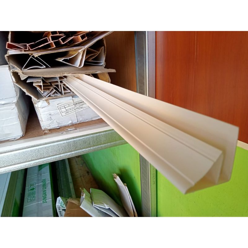 Lis Dinding plafon pvc / lis plafon pvc profil samping, uk kecil (harga tertera /m)