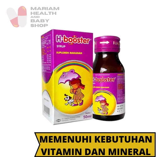 H Booster / H-Booster Sirup 50 ml | Suplemen Pemelihara Daya Tahan Tubuh Anak | Vitamin Anak