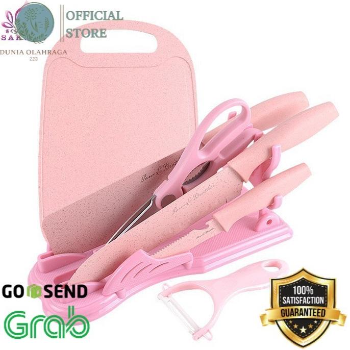 

7 In 1 Kitchen Knife Set / Talenan Pisau Pengupas Gunting Dapur Set Do Kris182Shop