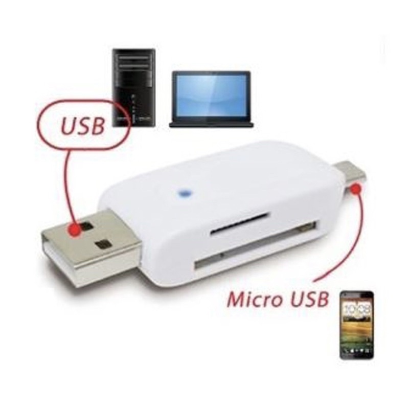 Cardreader OTG Smart USB To Micro 2in1 Card Reader TF Card Micro SD