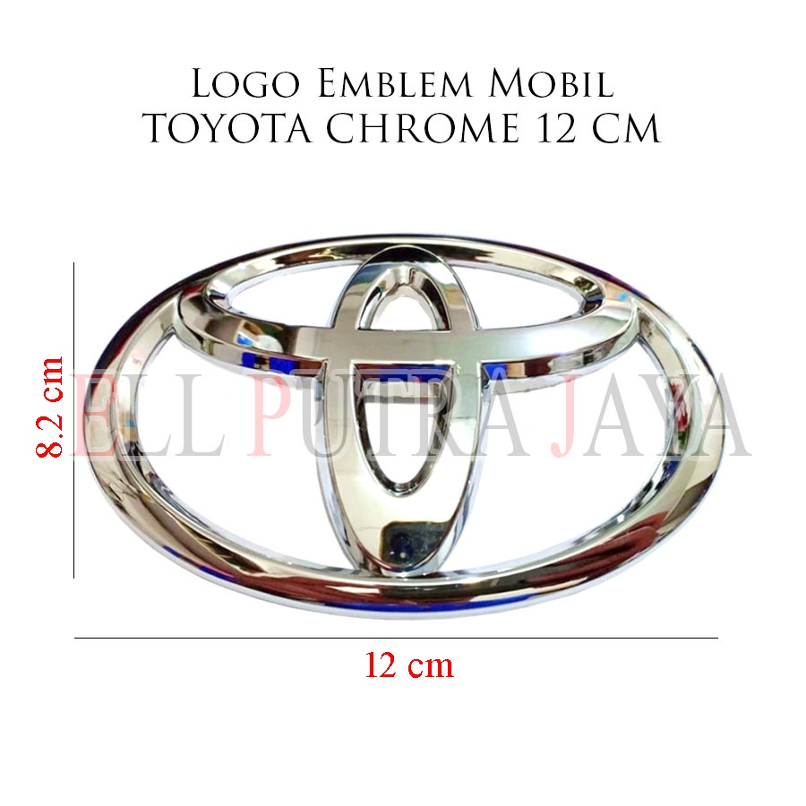 Logo Emblem Mobil TOYOTA CHROME 12 CM