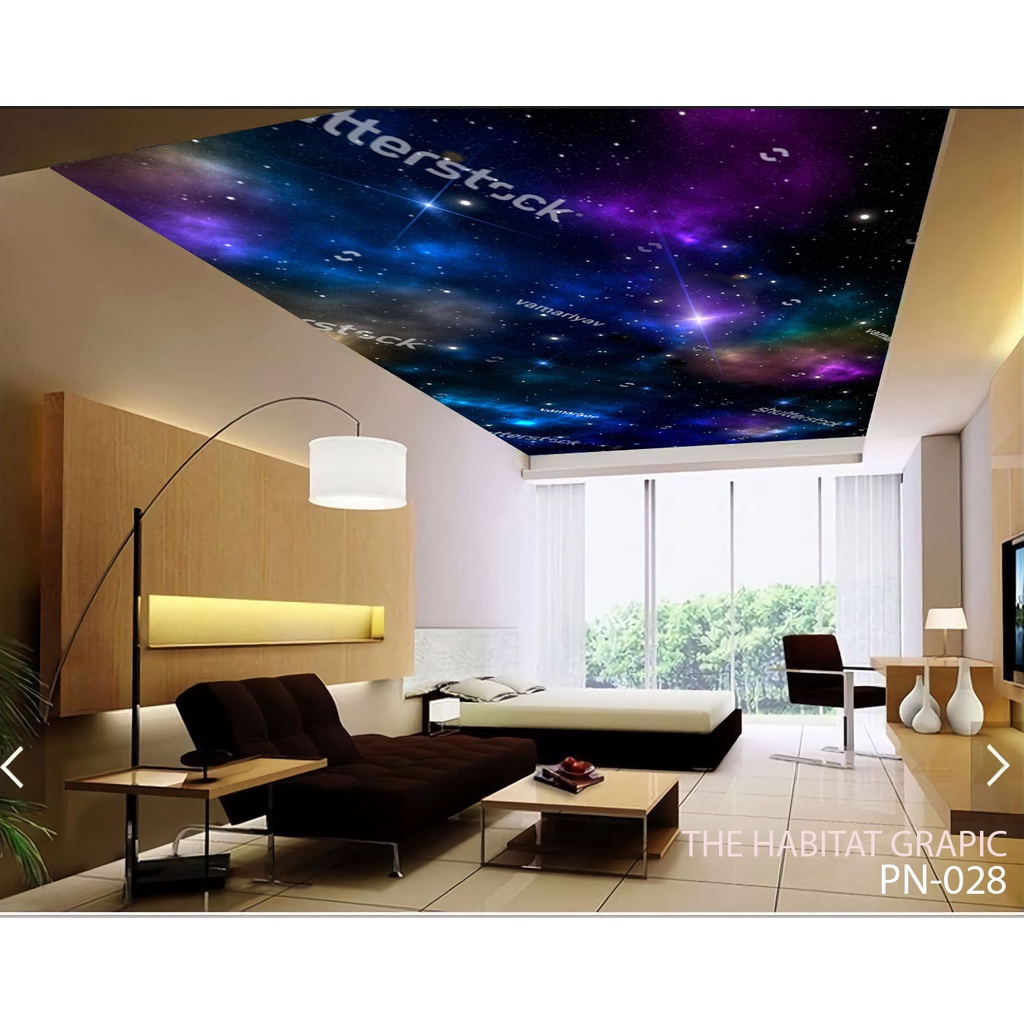 Wallpaper Plafon  Wallpaper Plafon Langit  Wallpaper langit Galaxy - Motif Awan / Plafon / Langit 3D