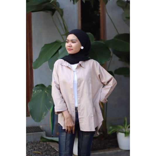 OLIVIA SHIRT KEMEJA OVERSIZE LINEN