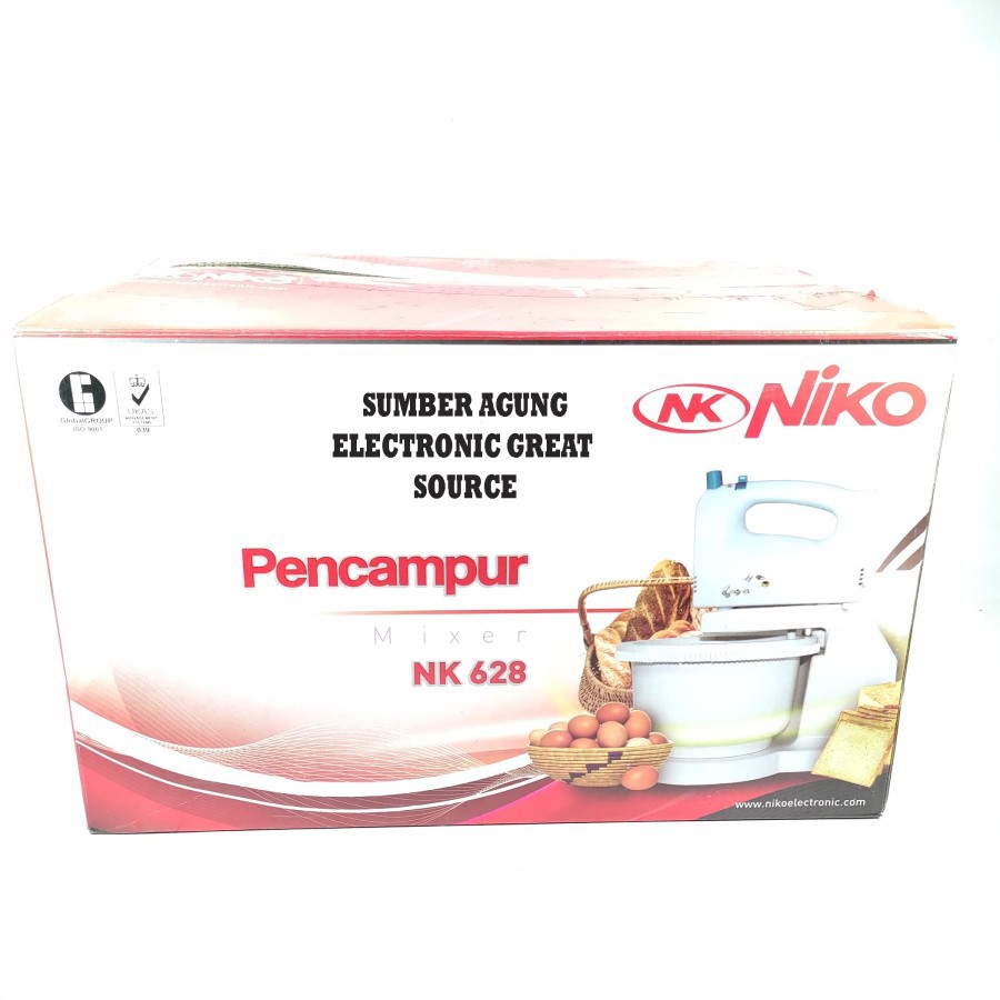 Niko Mixer Mangkok Pencampur NK628 628 Otomatis Berputar NK