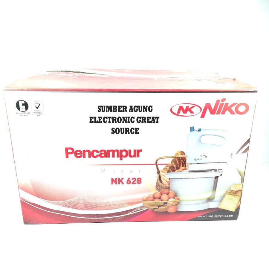 Niko Mixer Mangkok Pencampur NK628 628 Otomatis Berputar NK