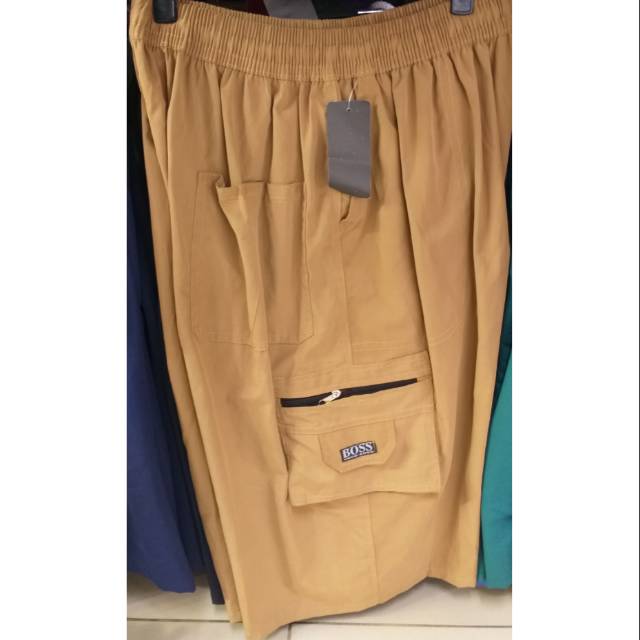 Celana boss 7/8 pinggang karet