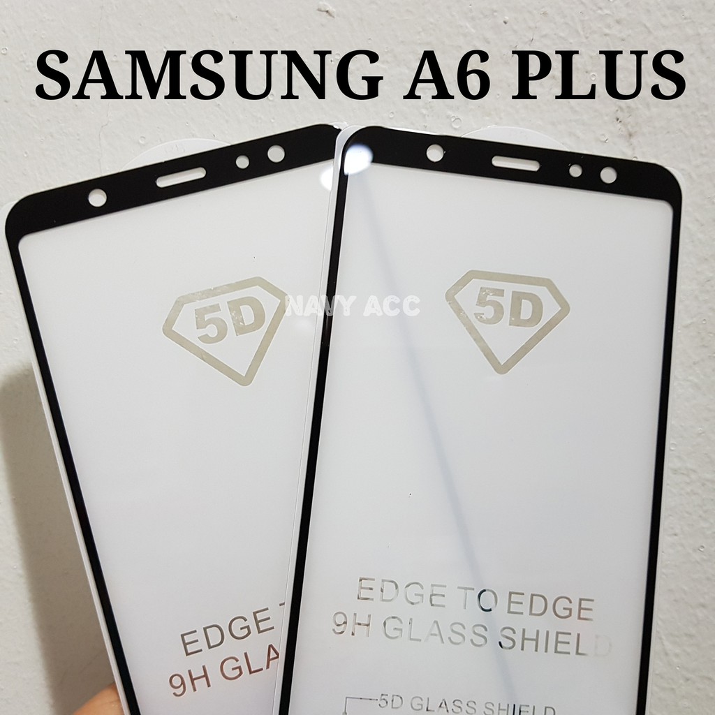 Tempered Glass Full Cover 5D Samsung A6 Plus - Tempered Full Cover A6 Plus