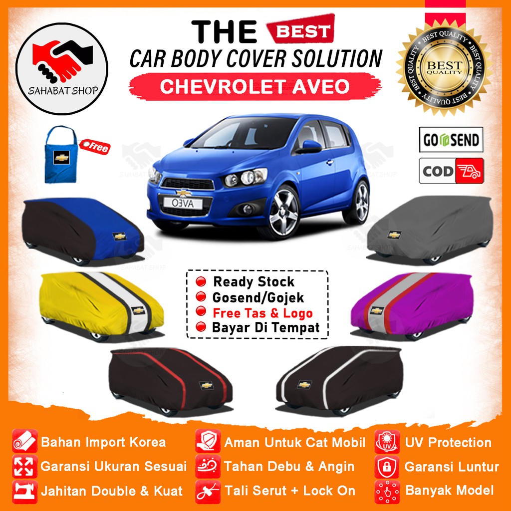 Sahabat Body Cover Mobil Aveo / Sarung Penutup Chevrolet Aveo Outdoor / Selimut Mantel Tutup Pelindung Jas Kerudung Pembungkus Mantol Kelambu Terpal Kerodong Tutupan Bungkus Mobil Aveo Sonic Waterproof Anti Air Model Orange