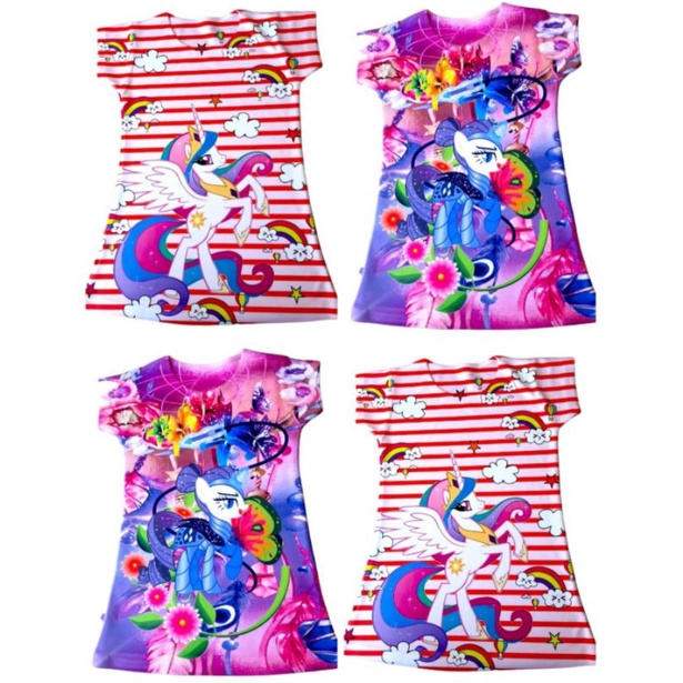 Dress Anak Perempuan Printing Dress Scuba Premium 2-6 Tahun Dress Anak Scuba Karakter