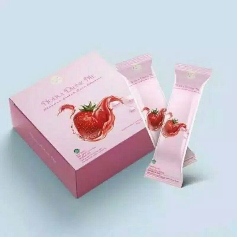 Noera Collagen Drink Strawberry 1 box 15 sachet - Kolagen Nora Official Asli Grosir Murah 100%