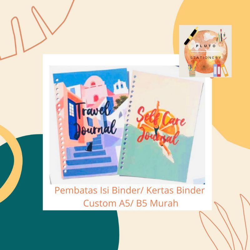 

Pembatas binder a5 b5 / pembatas buku binder/ kertas binder custom