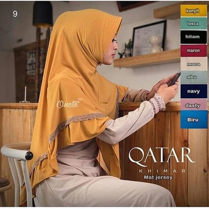 Jilbab instant khimar hijab qatar syari jersey premium