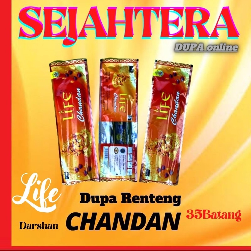 Dupa Hio India Life Chandan Pouch isi 35 batang