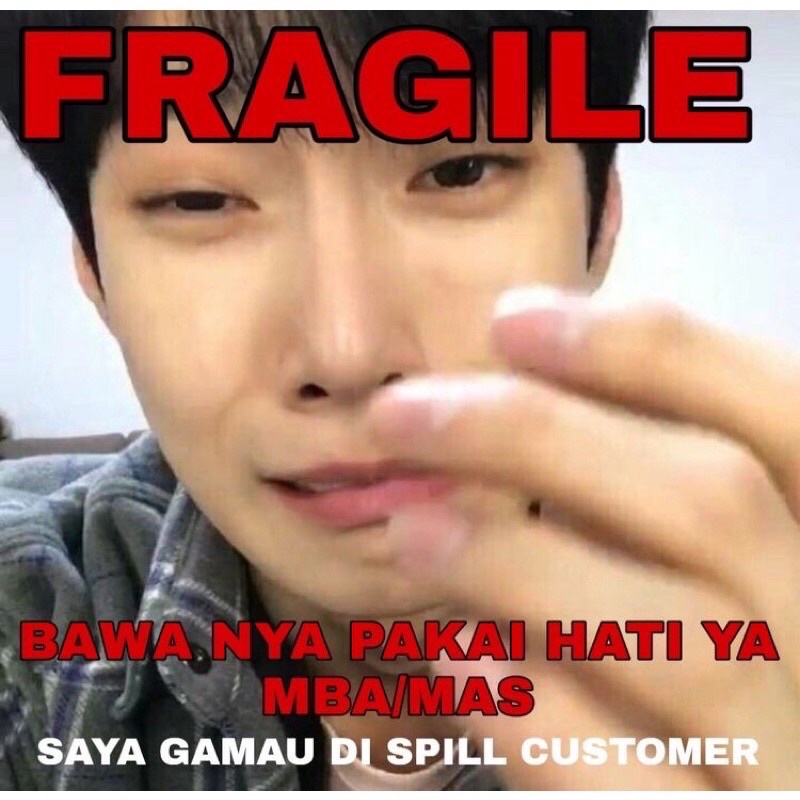 PART 2 STIKER FRAGILE KPOP LUCU KOREA STIKER JANGAN DIBANTING-J