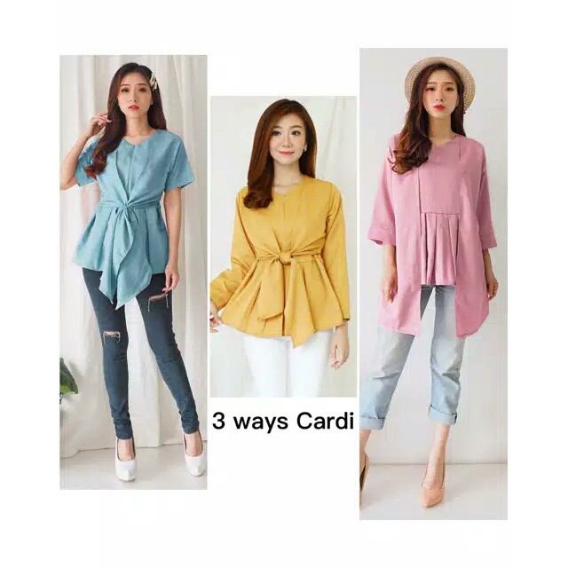 Chamele Blouse Wanita Dengan 3 Model Multifungsi / 3 Ways Blouse 2221/2222/2224