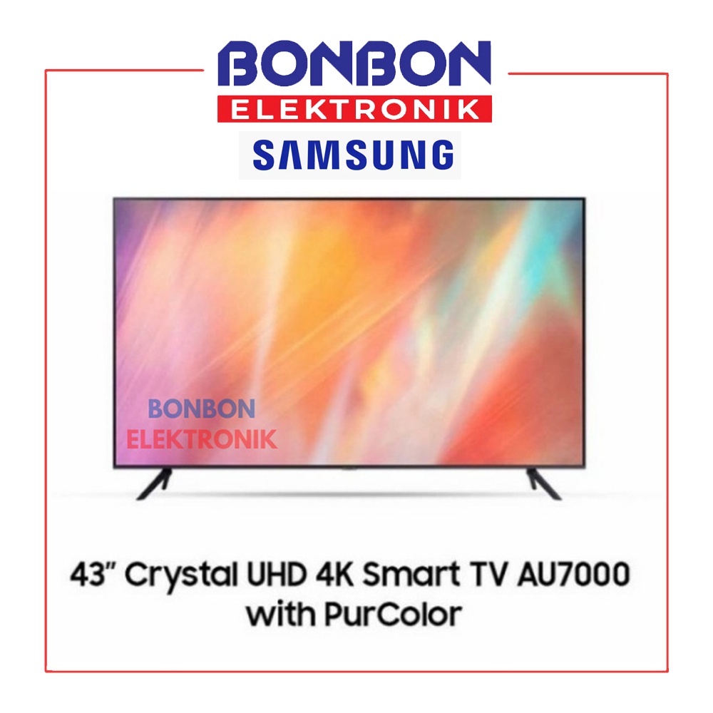 Samsung LED Smart TV 43 Inch 43AU7000 Crystal UHD 4K UA43AU7000 AU7000