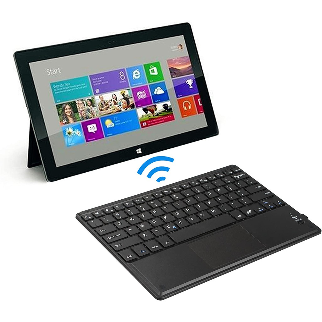 Keyboard wireless Bluetooth 10 inch lengkap dengan mouse touchpad size