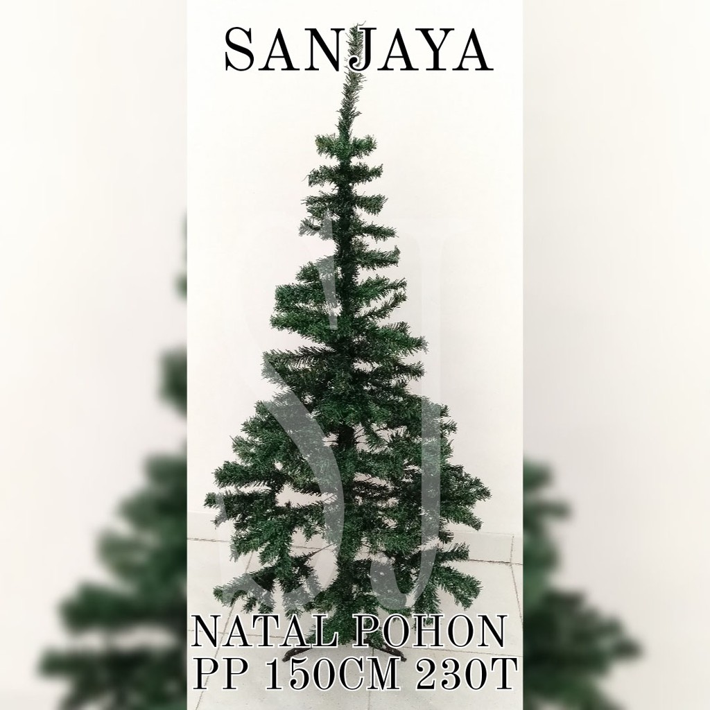 [150Cm] Pohon Natal Christmas Tree Ukuran 150 Cm / Pohon Cemara Dekorasi Hiasan Natal / Pohon Natal Warna Hijau / Natal Pohon Pp 150Cm 230T Hjt