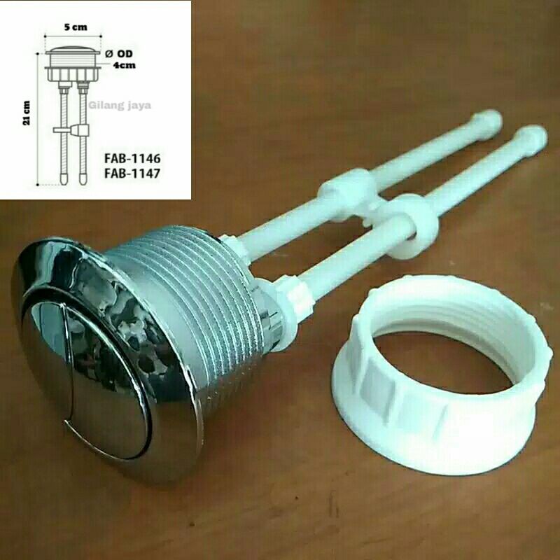Tombol Tekan Dual Flush stik panjang /Tombol WC duduk Universal /Tombol dual Flush Closet Closed