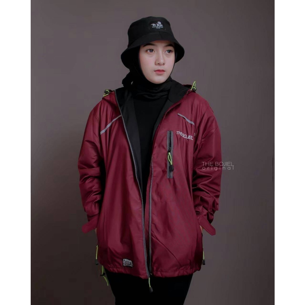 The Bojiel Pleasure Chest - Jaket Outdoor Pria Jaket Parasut Jaket Outdoor Unisex Jaket Distro Jaket Gunung Maroon