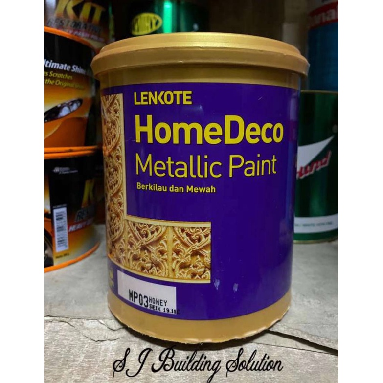 LENKOTE AVIAN HOME DECO CAT TEMBOK METTALIC 0.75 LITER METALIK - HONEY 03 02 GOLD