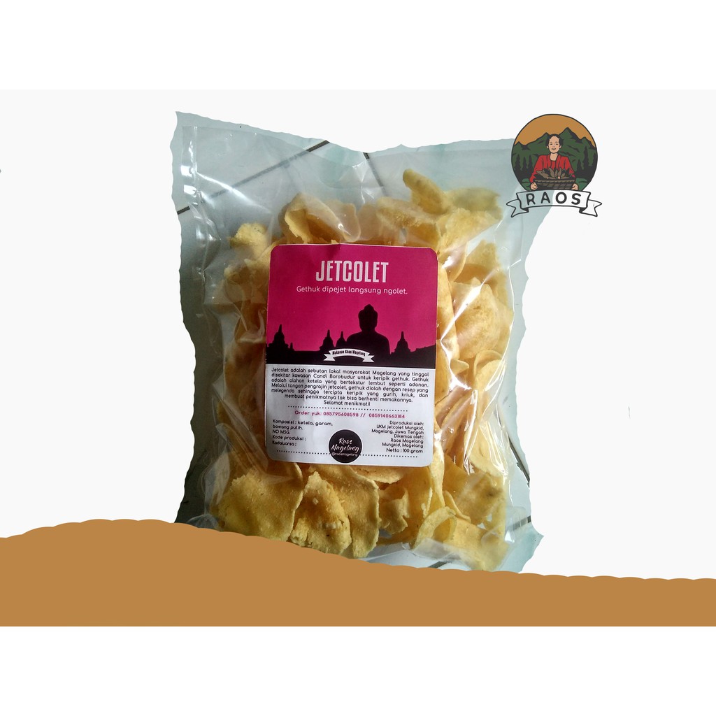 

JETCOLET KERIPIK GETUK Ori - Gurih Asin Super Renyah - 250 gram - Raos Magelang