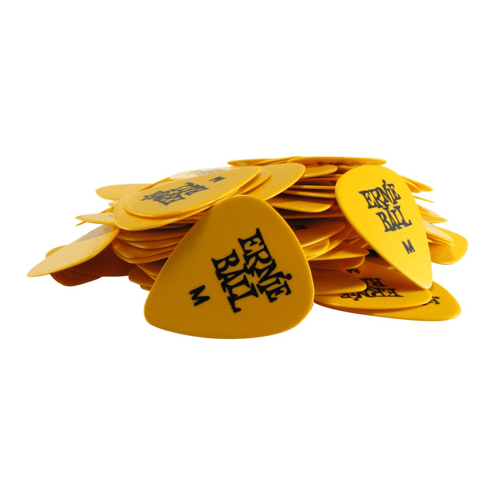 Ernie Ball Medium Yellow Cellulose Picks  bag of 144 P09117