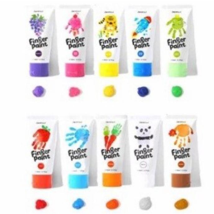 

Jar Melo Finger Paint Set 10 Colours|Joan Miro Non-Toxic Finger Paint