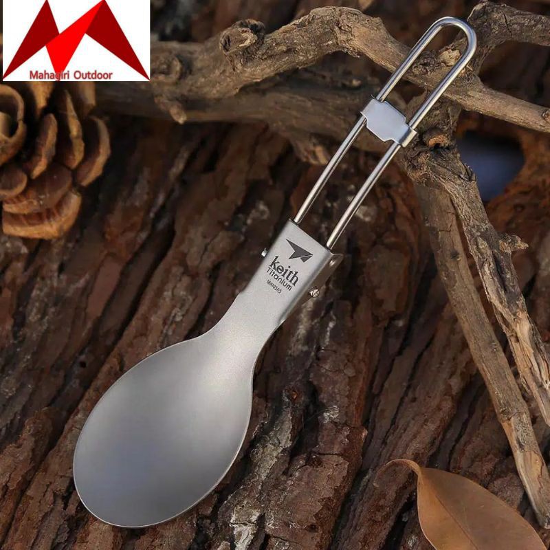 Keith titanium Ti5302 folding spoon Ultralight sendok camping outdoor