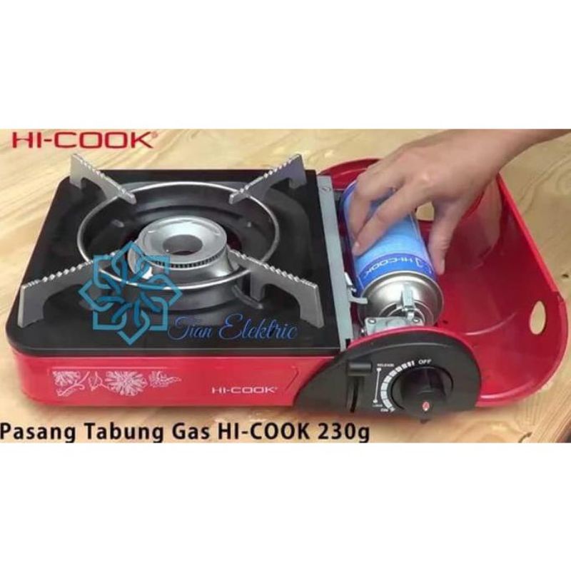 Khusus Pulau Jawa Tabung Gas Mini Hi-Cook Ori Kompor Portable Hicook 230 Gr Khusus Jawa