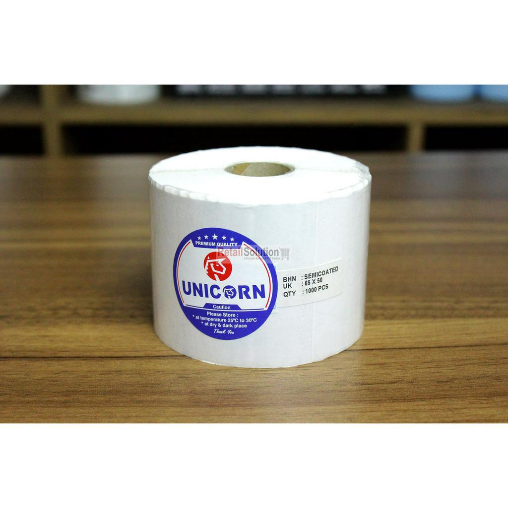 Stiker Barcode Label Semicoat - 65x50 mm / 65x50mm / 65 x 50 mm