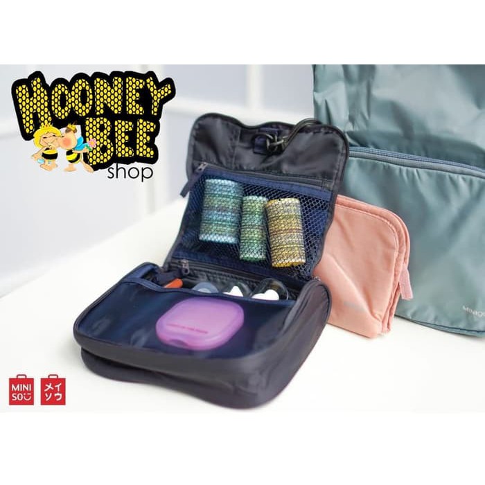 TT1104 original miniso portable toiletry bag tas travel perlengkapan mandi