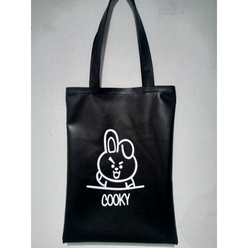 (RESLETING) Tote bag hitam  /tote bag cooky