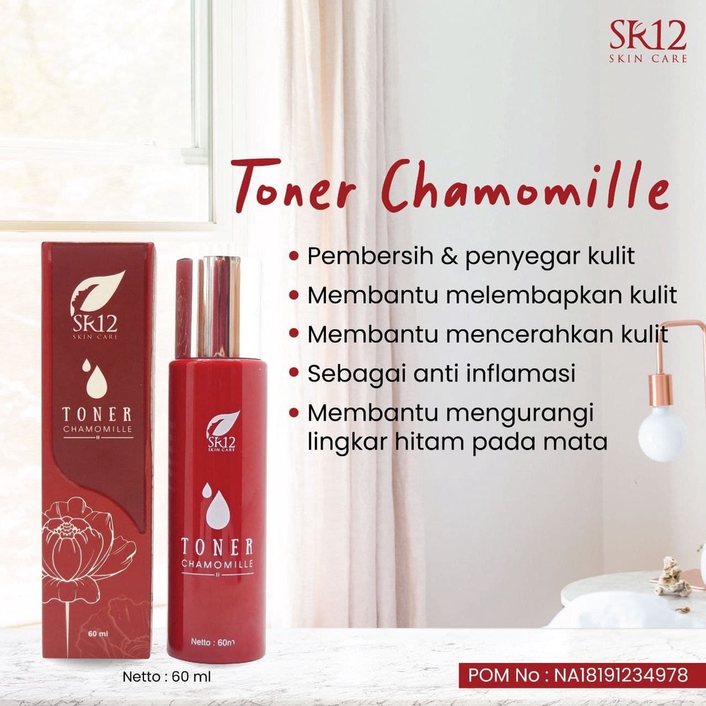 TONER CHAMOMILLE SR12 60 ml Penyegar Kulit Wajah Pembersih Wajah BPOM