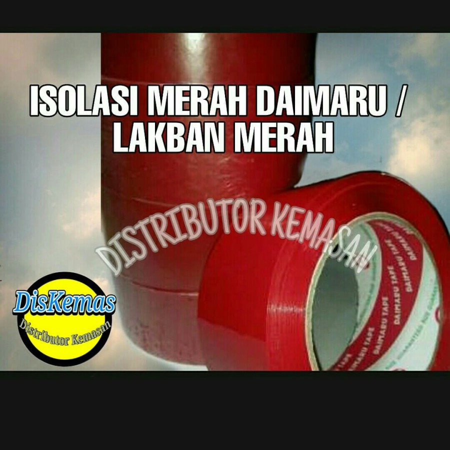 

ISOLASI MERAH DAIMARU / LACKBAN MERAH / SELOTIP