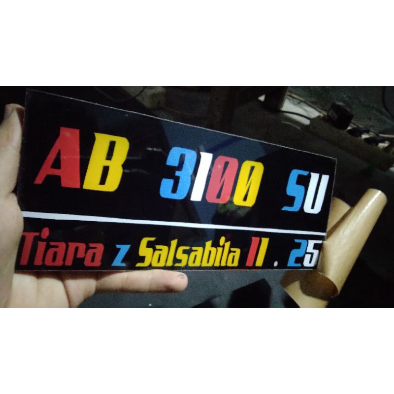 PLAT NOMOR VARIASI MOTOR COSTUM 2 PCS