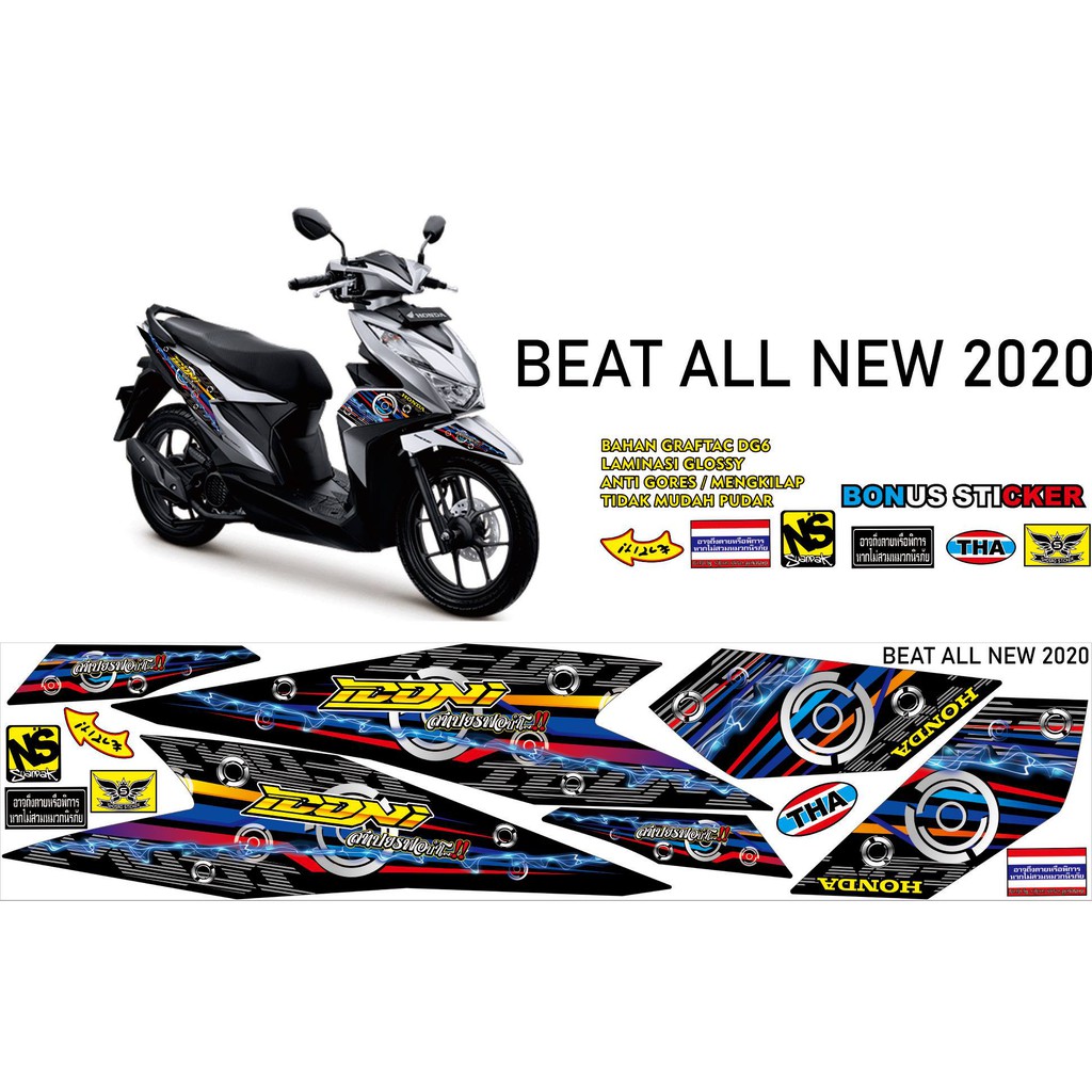 STRIPING BARU NEW HONDA BEAT 2020 ICON