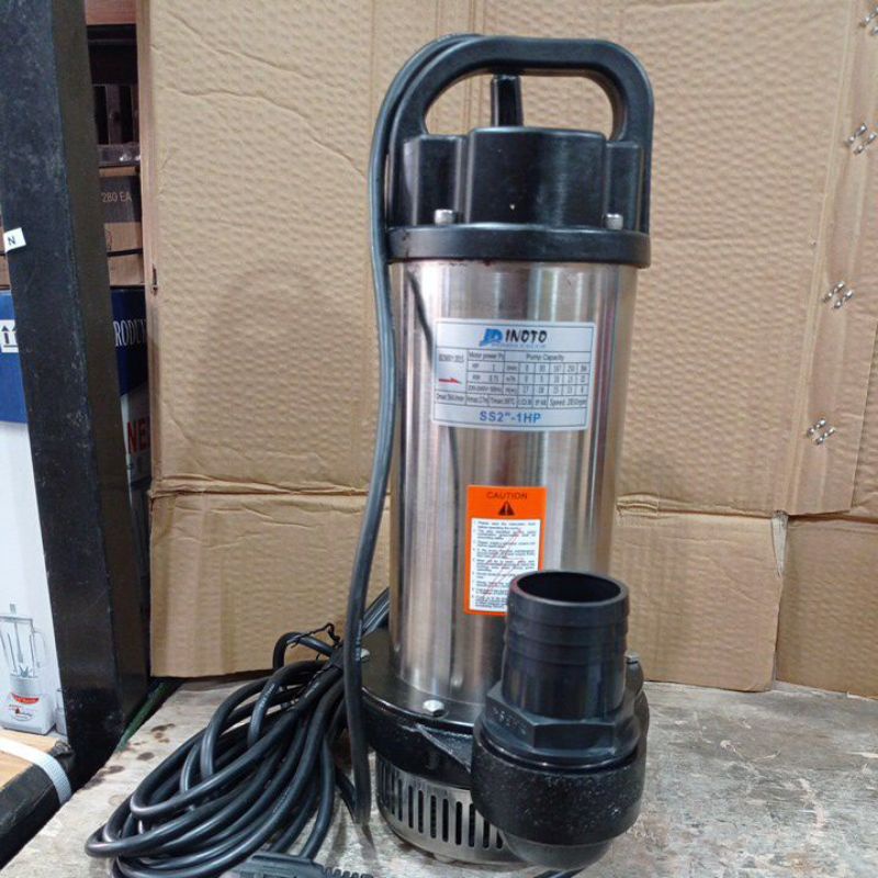INOTO SS2" 1.0HP Pompa celup Submersible 2" 750W 366lpm Stainless