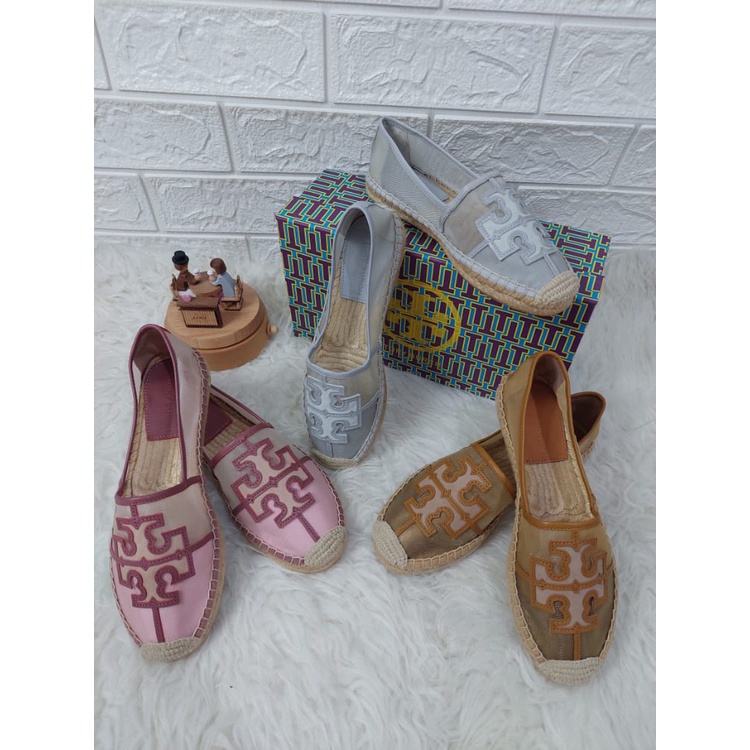 GlamoriFactory Tory Burch Original TB Shoes Espadrilles Sepatu Slip On Wanita 57666