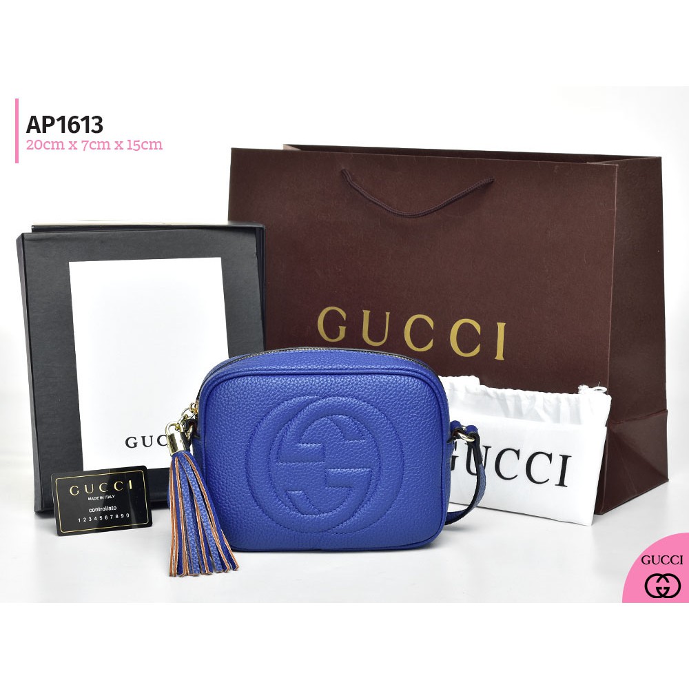 Tas Gucci Disco Soho Leather Biru Dongker Semi Premium AP1613