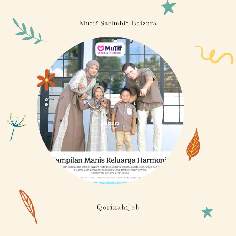 Sarimbit Mutif Baizura Terbaru 2022 / New Arrival / Koko Affan / Gamis Baizura / Mutif Couple