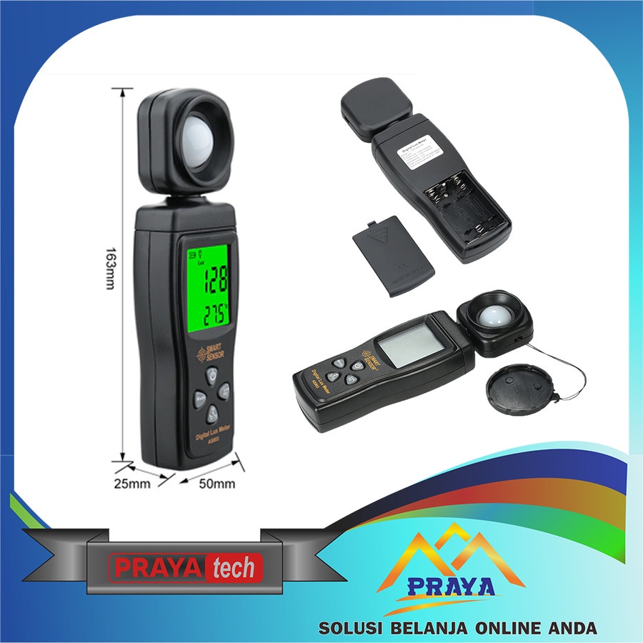 LCD Digital Lux Meter AS803 light meter cahaya tester Smart Sensor Uji