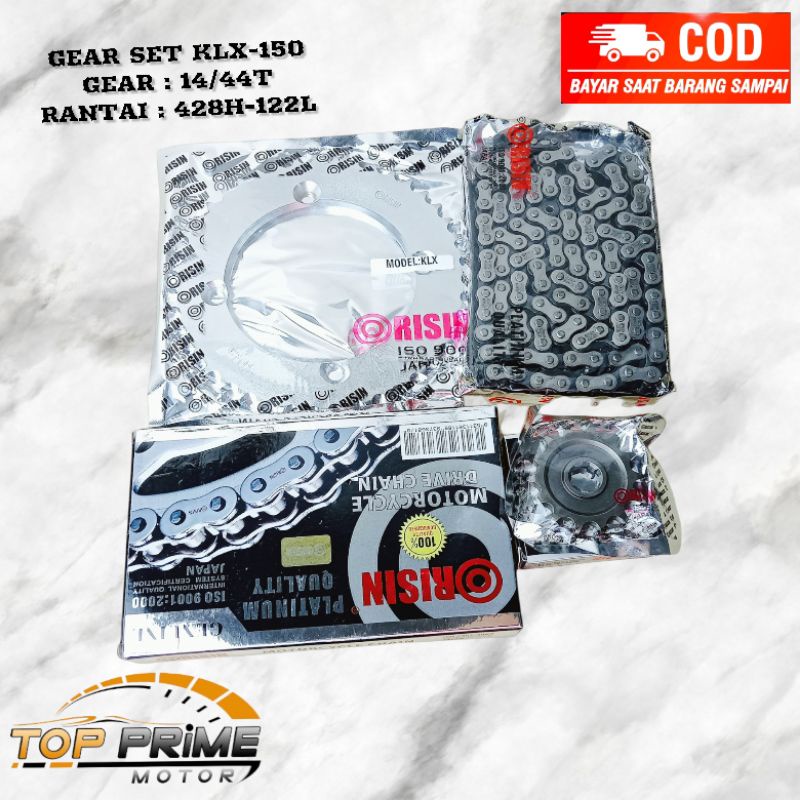 GEAR SET KLX 150 SPROKET SET KLX 150 14/44T ORISIN